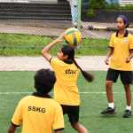 Inter House throwball competition